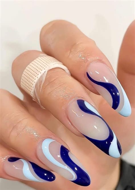 abstract almond nail designs